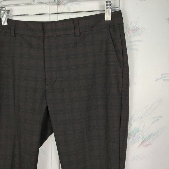 BANANA Republic Cuffed Flare Pants Plaid - Picture 2 of 12